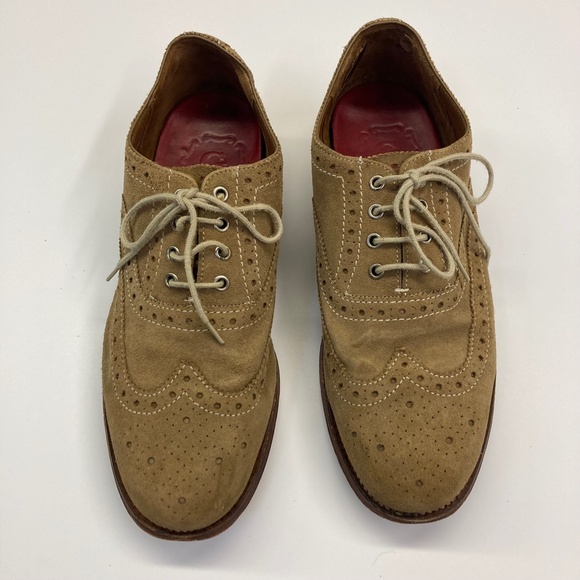 Grenson Tan Suede Wingtip Brogues, Men\'s size 8 main image 7